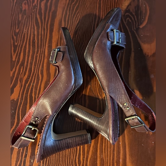 🎉 SALE 🎉Nine West Brown Sling  Back Pumps Sz 11 - Picture 6 of 9